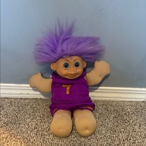 Trolls Plush Doll with Purple Hair and Outfit